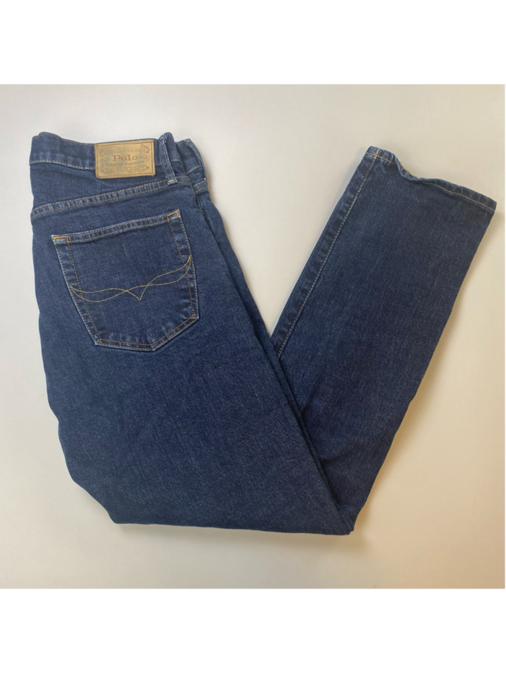 Polo Ralph Lauren Jeans Blue 33 x 32 Varick Slim Straight Stretch Classic Denim